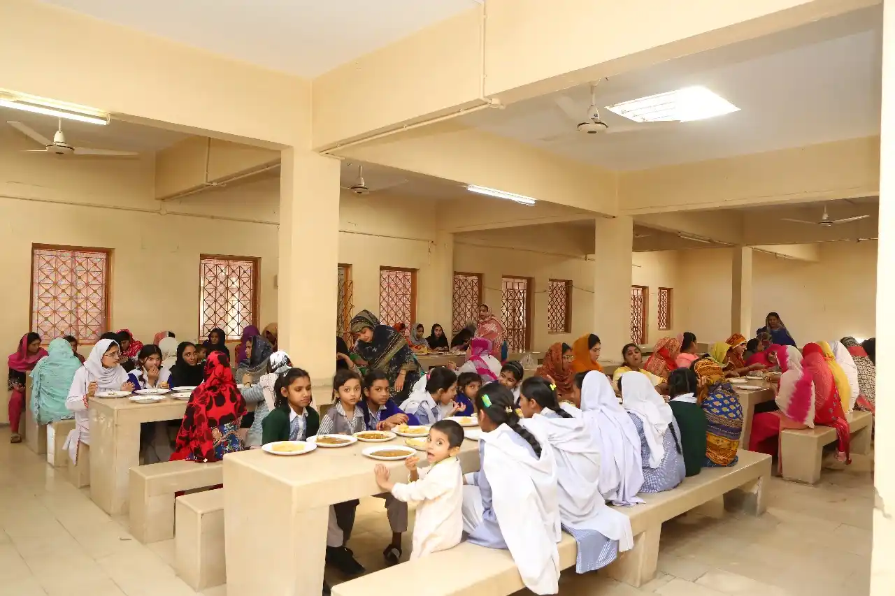 Zakat beneficiaries - children receiving educational support from Edhi Foundation